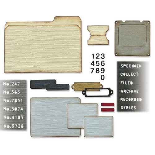 Sizzix Thinlits Dies By Tim Holtz 54/Pkg - Specimen