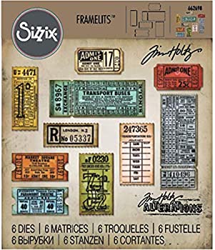 Sizzix Thinlits Dies By Tim Holtz 6/Pkg - 662698 Ticket Booth