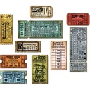 Sizzix Thinlits Dies By Tim Holtz 6/Pkg - 662698 Ticket Booth