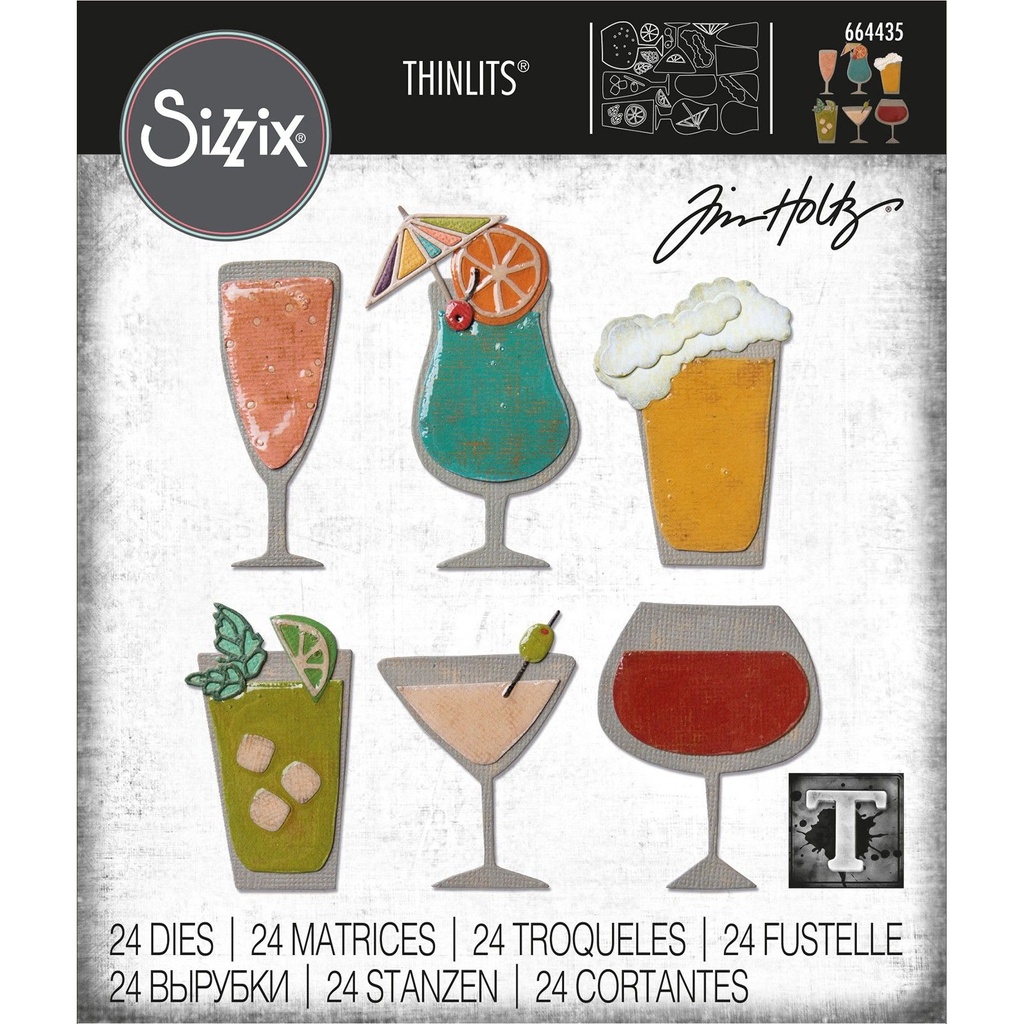 Sizzix Thinlits Dies by Tim Holtz 24/Pkg - Happy Hour
