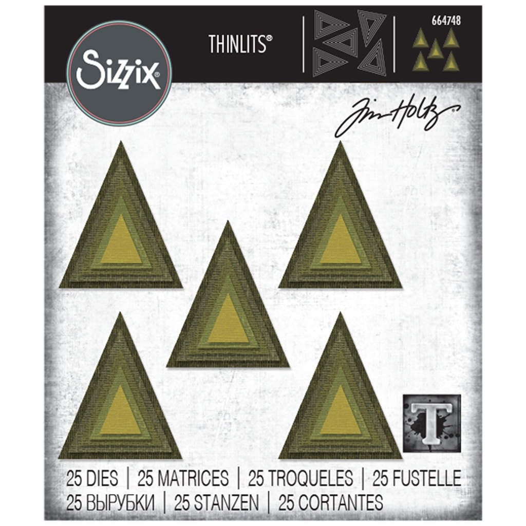 Sizzix Thinlits Dies By Tim Holtz 25/Pkg - Stacked Tiles Triangles