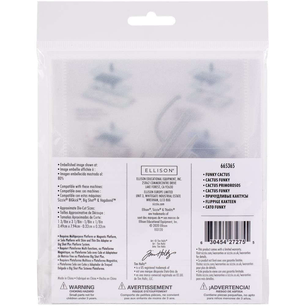 Sizzix Thinlits Dies By Tim Holtz 9/Pkg - Funky cactus