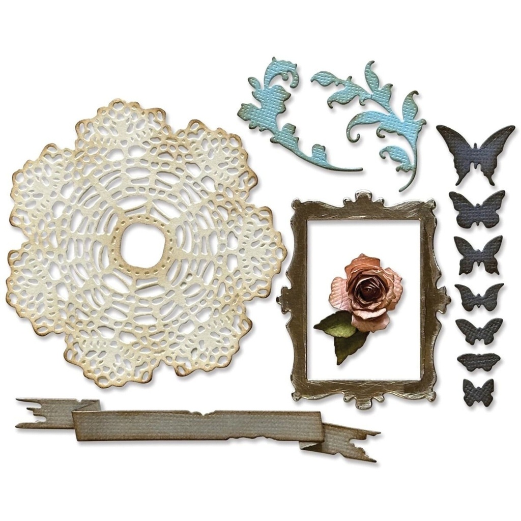 Sizzix Thinlits Dies By Tim Holtz 15/Pkg - 666607 Vault Boutique