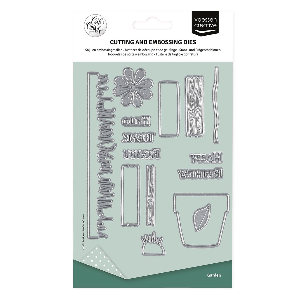 Vaessen Creative Cutting Dies By Carla Creates 15/Pkg - Garden