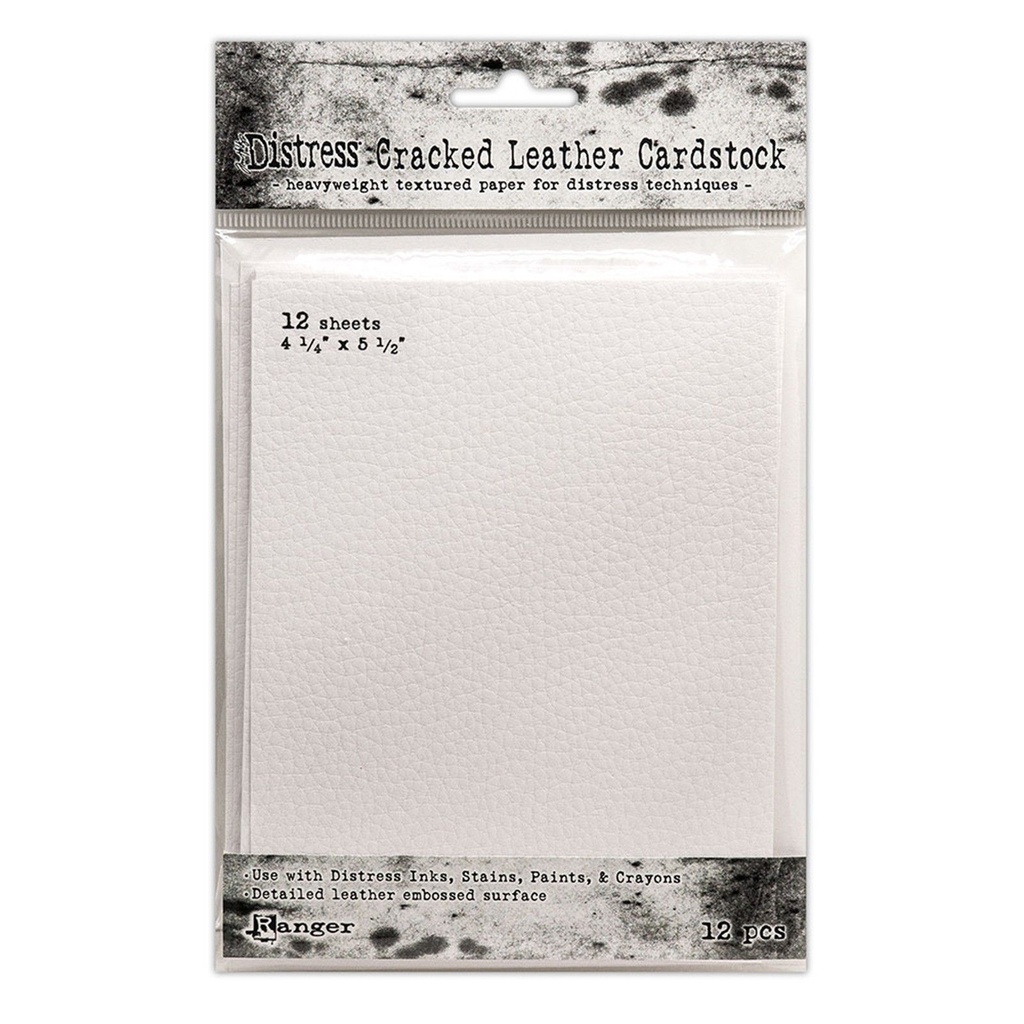 Tim Holtz Distress Cracked Leather Cardstock 12/Pkg 4.25x5.5"