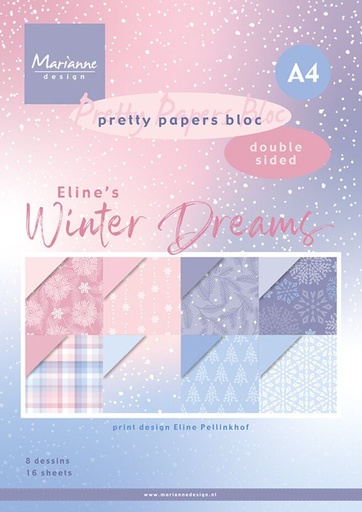Marianne Design Pretty Papers Bloc A4 - PB7067 Eline's Winter Dreams