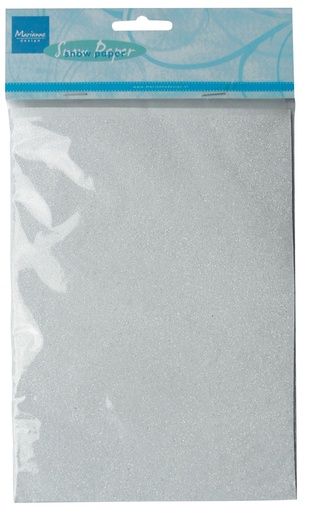Marianne Design Snow Paper A5 5/Pkg - White
