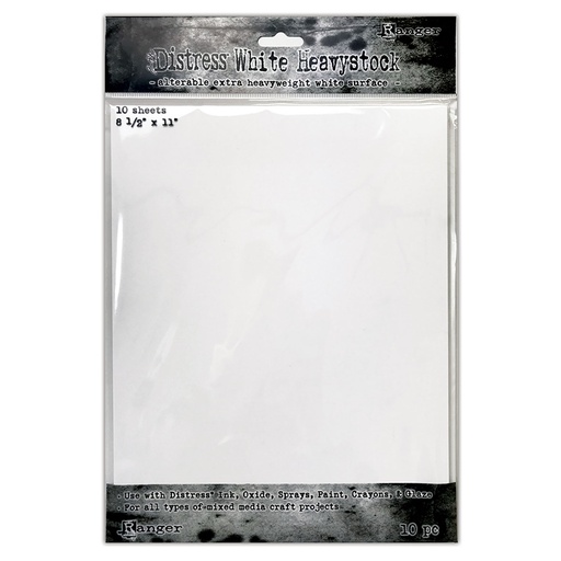Tim Holtz Distress White Heavystock 10/Pkg