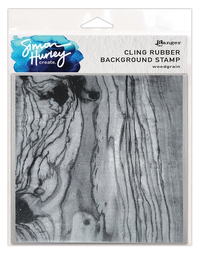 Ranger Simon Hurley Create Cling Stamps - Woodgrain Background