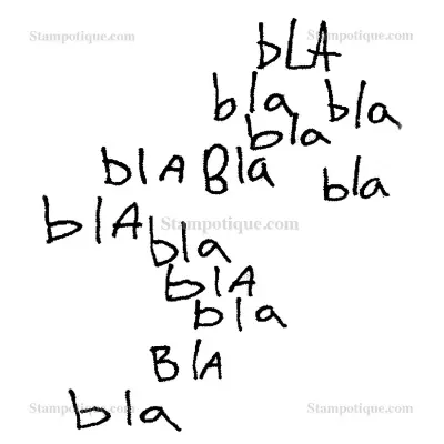 Stampotique Cling Stamp - 6001 Bla Bla Bla