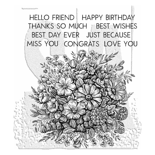 Tim Holtz Cling Stamps - CMS485 Floristry