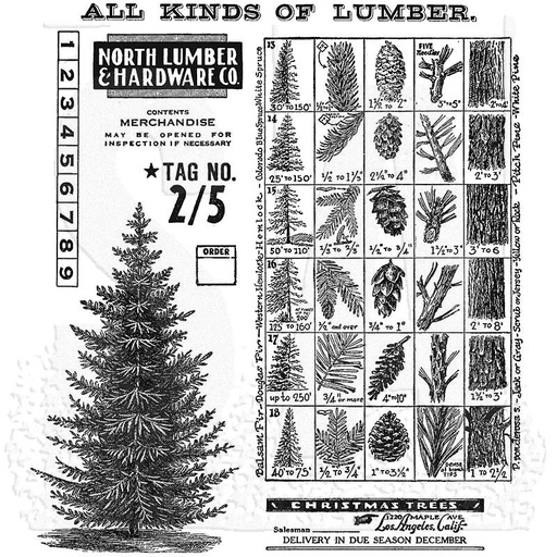 Tim Holtz Cling Stamps - CMS476 Winter Woodlands