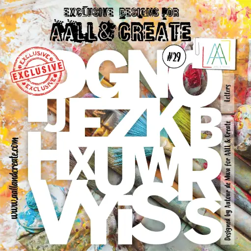 AALL & Create Stencil 6'x6' - #29 Letters By Autour De Mwa