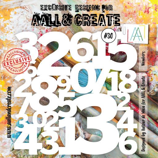 AALL & Create Stencil 6'x6' By Autour De Mwa - #30 Numbers