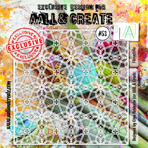 AALL & Create Stencil 6'x6' By Olga Heldwein - #53 Florastella