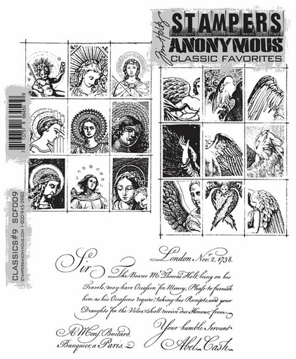 Tim Holtz Cling Stamps - SCF009 Classics #9
