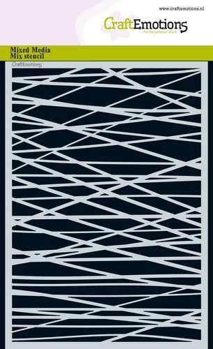 CraftEmotions Stencil Mask A5 - Lijnen ruit kruislings onregelmatig
