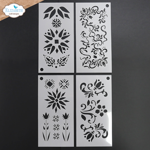 Elizabeth Craft Designs Stencils - S046 Floral Stencils