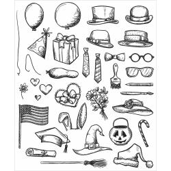 Tim Holtz Cling Stamps - CMS237 Crazy Things
