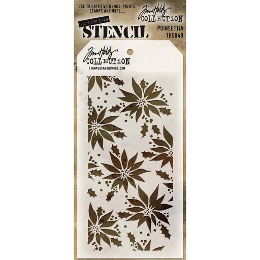 Tim Holtz Layering Stencil - THS049 Poinsettia