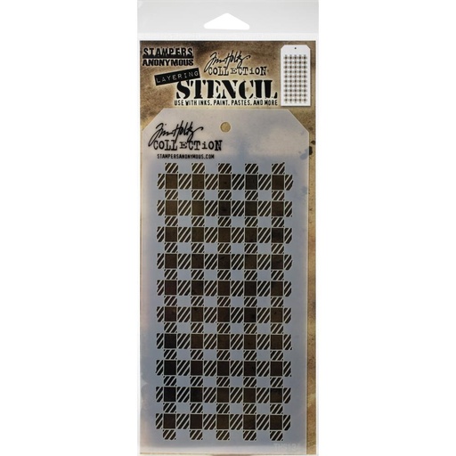 Tim Holtz Layering Stencil - THS134 Gingham