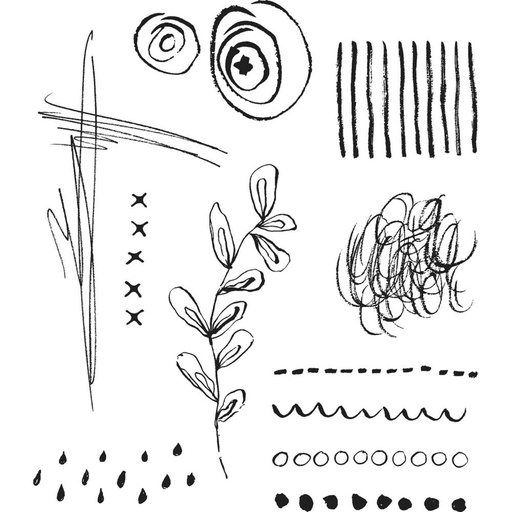 Tim Holtz Cling Stamps - CMS363 Media Marks #2