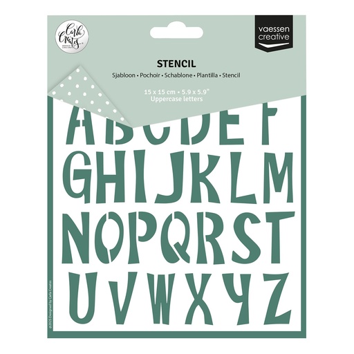 Vaessen Creative Stencils By Carla Creates - Uppercase Letters