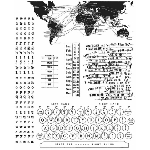 Tim Holtz Cling Stamps - CMS226 Documented