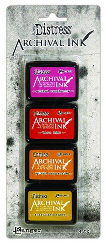 Tim Holtz Distress Archival Mini Ink Pads 4/Pkg - Kit 1