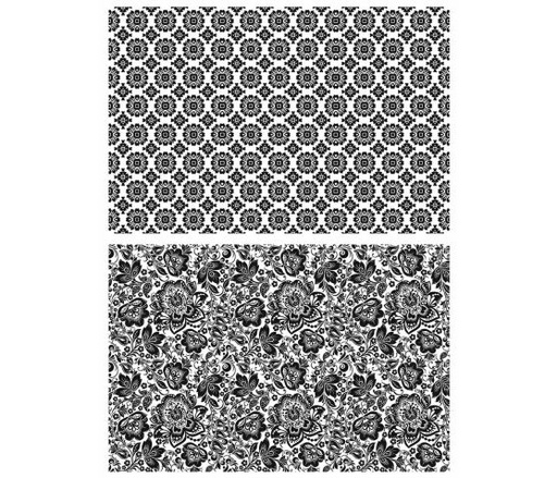 Tim Holtz Cling Stamps - CMS279 Rosette & Floret