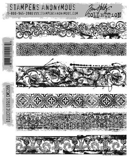 Tim Holtz Cling Stamps - CMS399 Eclectic Edges