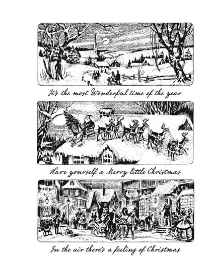 Tim Holtz Cling Stamps - CMS425 Holiday Scenes