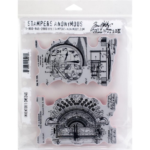 Tim Holtz Cling Stamps - CMS340 Inventor 1