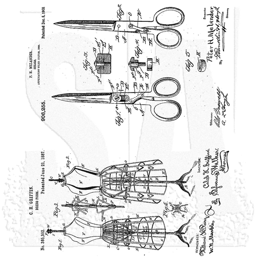Tim Holtz Cling Stamps - CMS342 Inventor 3