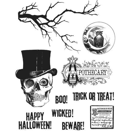 Tim Holtz Cling Stamps - CMS345 Mr. Bones