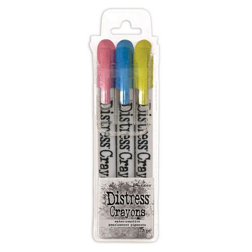 Tim Holtz Distress Crayon Pearl Set 3/Pkg - Holiday Set 2