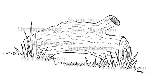 Stampotique Wood Stamp - 3127 Log