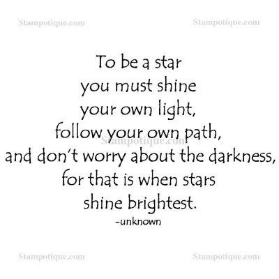 Stampotique Wood Stamp - 8881 To be a star...