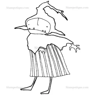 Stampotique Wood Stamp - 6116 Gobby Lin