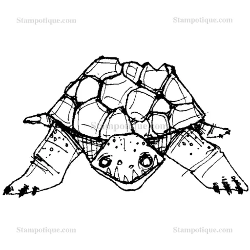 Stampotique Wood Stamp - 6201 Marcel Sea Turtle
