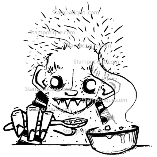 Stampotique Wood Stamp - 6277 Me and you soup