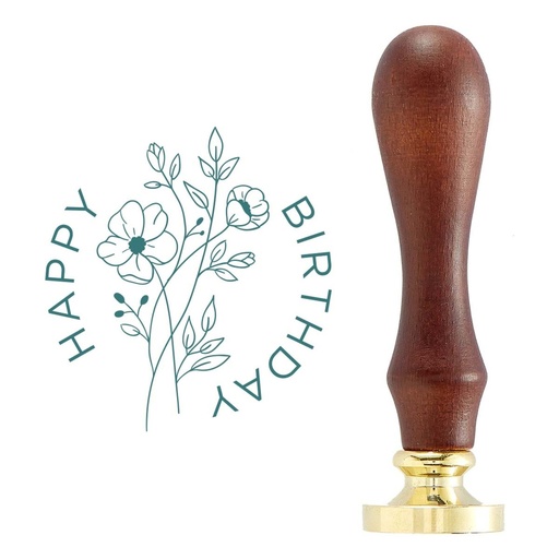 Spellbinders Wax Seal Stamp - Wildflower Happy Birthday