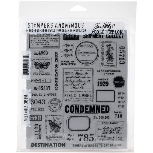Tim Holtz Cling Stamps - CMS396 Field Notes