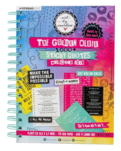 Studio Light Essentials Collection Sticky Quotes - Golden Oldie Collector's Book