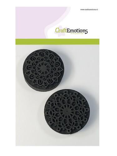 CraftEmotions Foam Stamps - Mandala 2/Pkg  55mm - 50mm