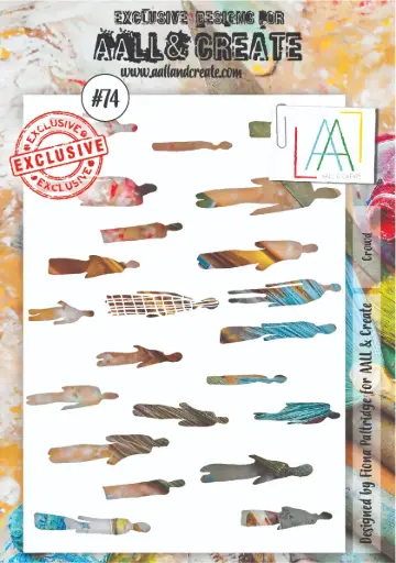 AALL & Create Stencil A5 By Fiona Paltridge - 74 Crowd