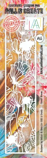 AALL & Create Border Stencil By Autour De Mwa - 65 Flower Dream