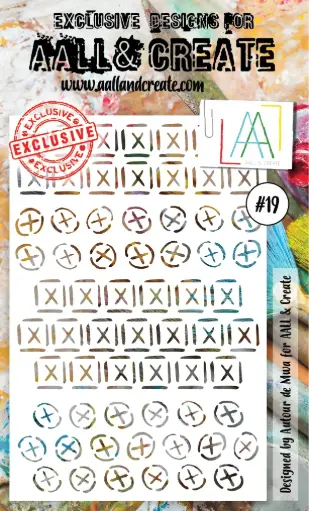 AALL & Create Stencil A6 - #19 XOs by Autour de Mwa