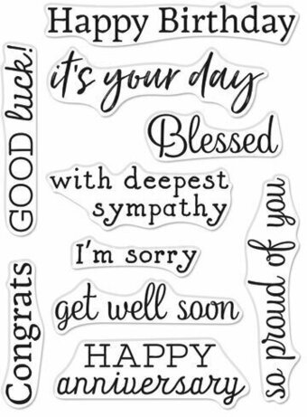 Hero Arts Clear Stamps 3x4" - CM336 Greetings Occasions