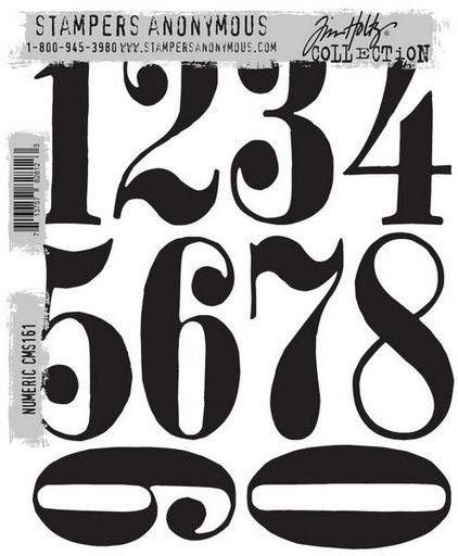 Tim Holtz Cling Stamps - CMS161 Numeric